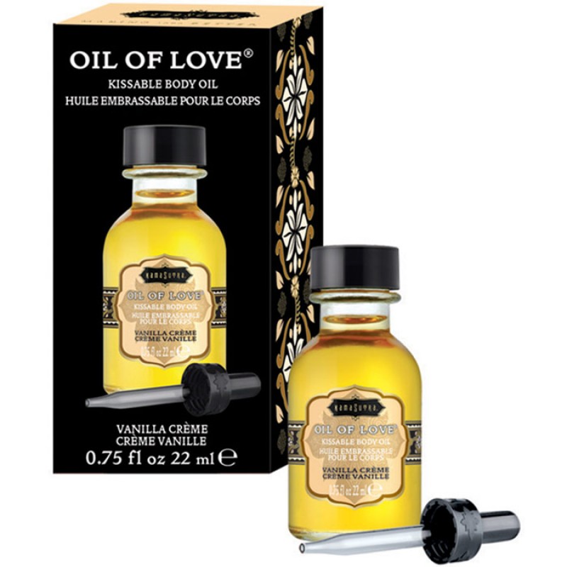 Kamasutra Oil Of Love  Warming Kissable Massage Oil - Vanilla Creme 0.75 oz (22 ml)